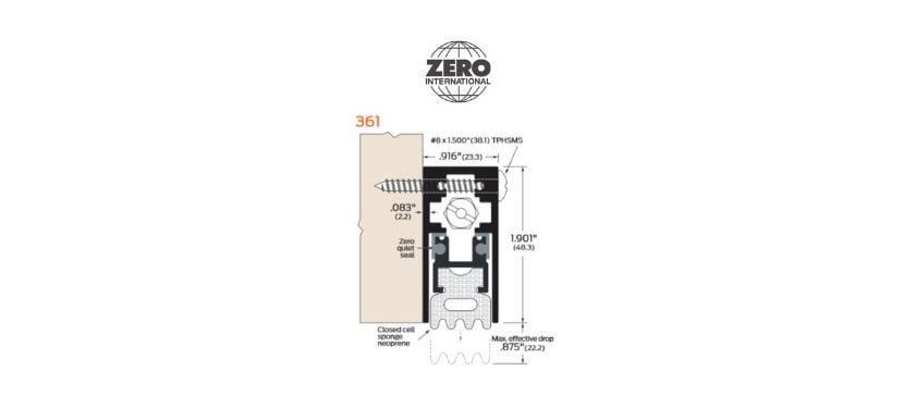 Zero 361AA-36 Automatic Door Bottom